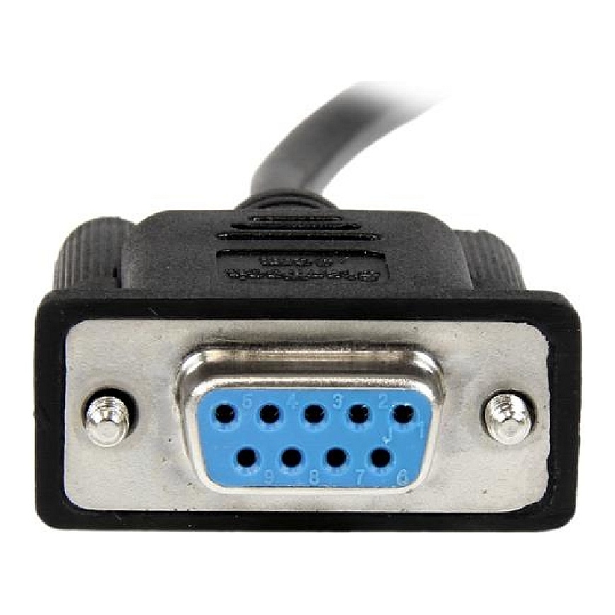 StarTech.com SCNM9FF2MBK seriālais kabelis Melns 2 m DB-9 – 3