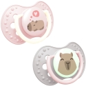 LOVI DYNAMIC SILICONE Pacifier 6-18m 2pcs CAPICHILL LUMINOUS