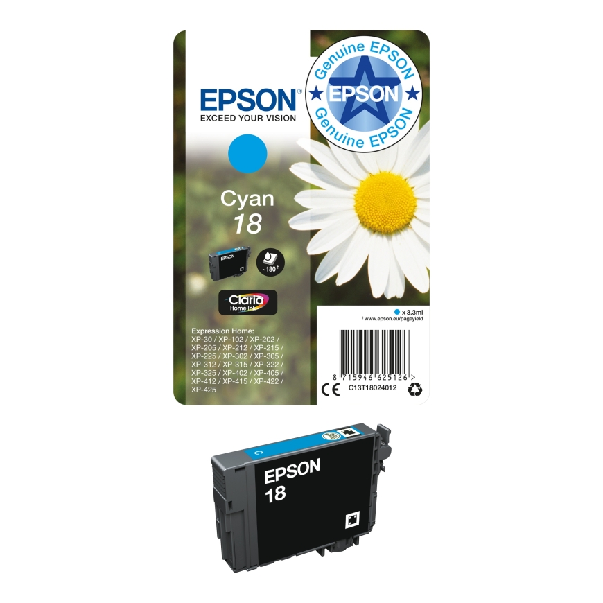 Epson Daisy C13T18114012 струйный картридж 1 шт Подлинный Высокая (XL) Черный – 2