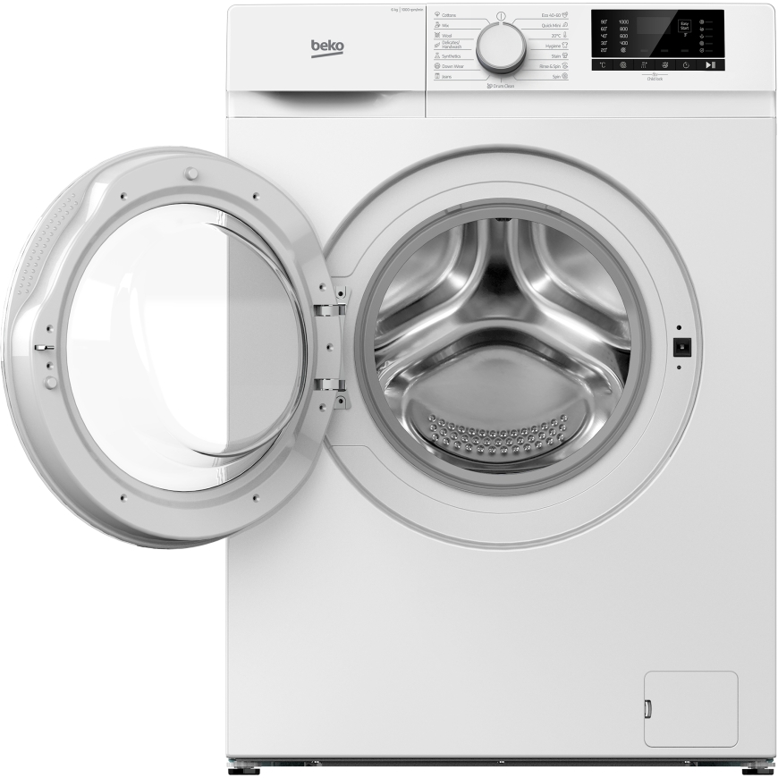 Beko B1WFK2604WEE Mazgājamo mašīnu, brīvi stāvoša, vertikālā ielāde, mazgāšanas tilpums 6kg, balta – 2