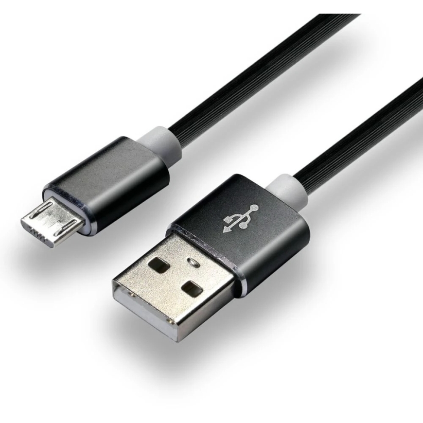 USB kabelis - everActive CBS-1MB Micro USB 1.0m 2.4A 480 Mbps Melns – 3