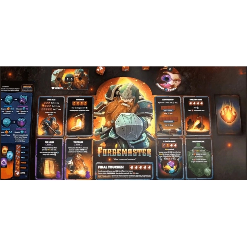 Roxley Games Dice Throne: Forgemaster herojų rinkinys