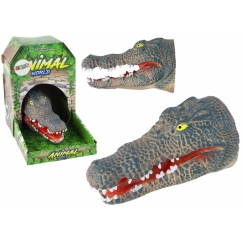 Hand Puppet Crocodile Lean Toys, gray, 17x8x8 cm
