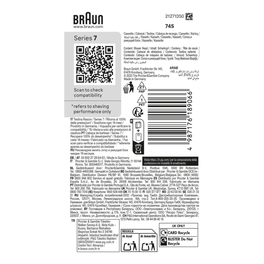 Braun Series 7 74 S Shaving head – 2