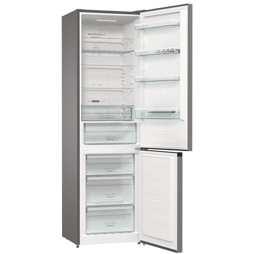 Gorenje NRK6202AXL4 jääkaappipakastin Vapaasti seisova 331 L E Harmaa, Metallinen, Valkoinen – 3
