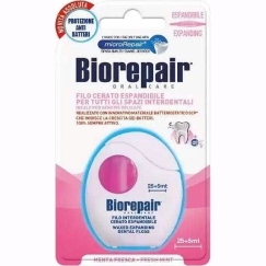 "Biorepair" waxed expanding dental floss, 30 m