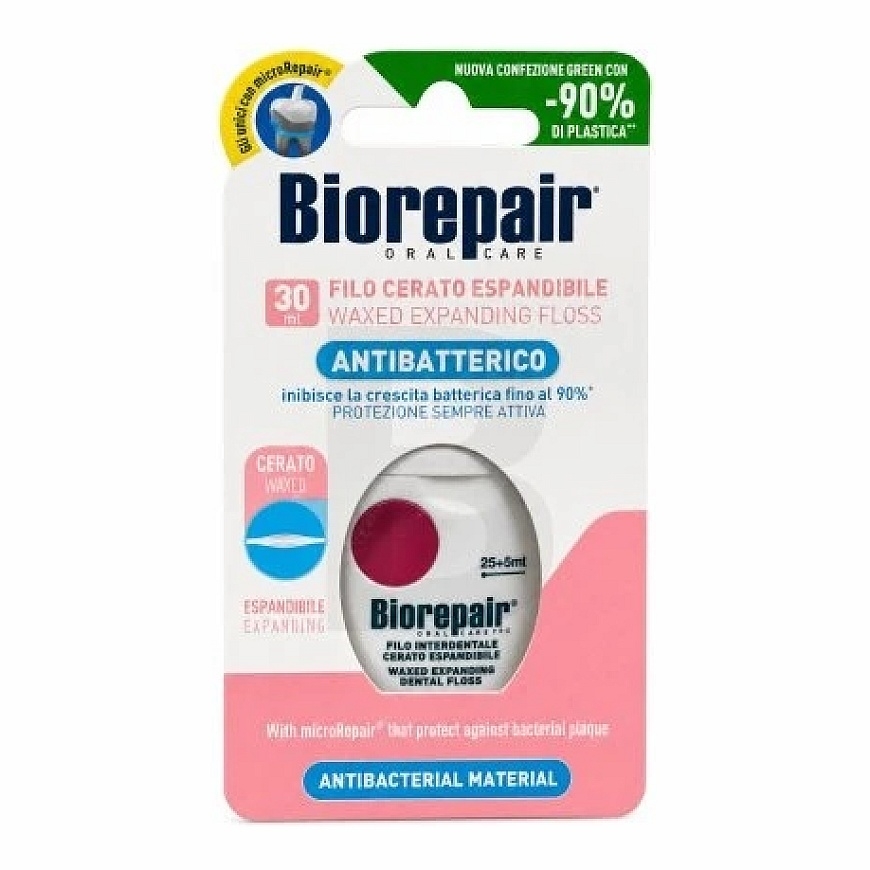 „Biorepair“ восковая расширяющаяся зубная нить, 30 м – 2