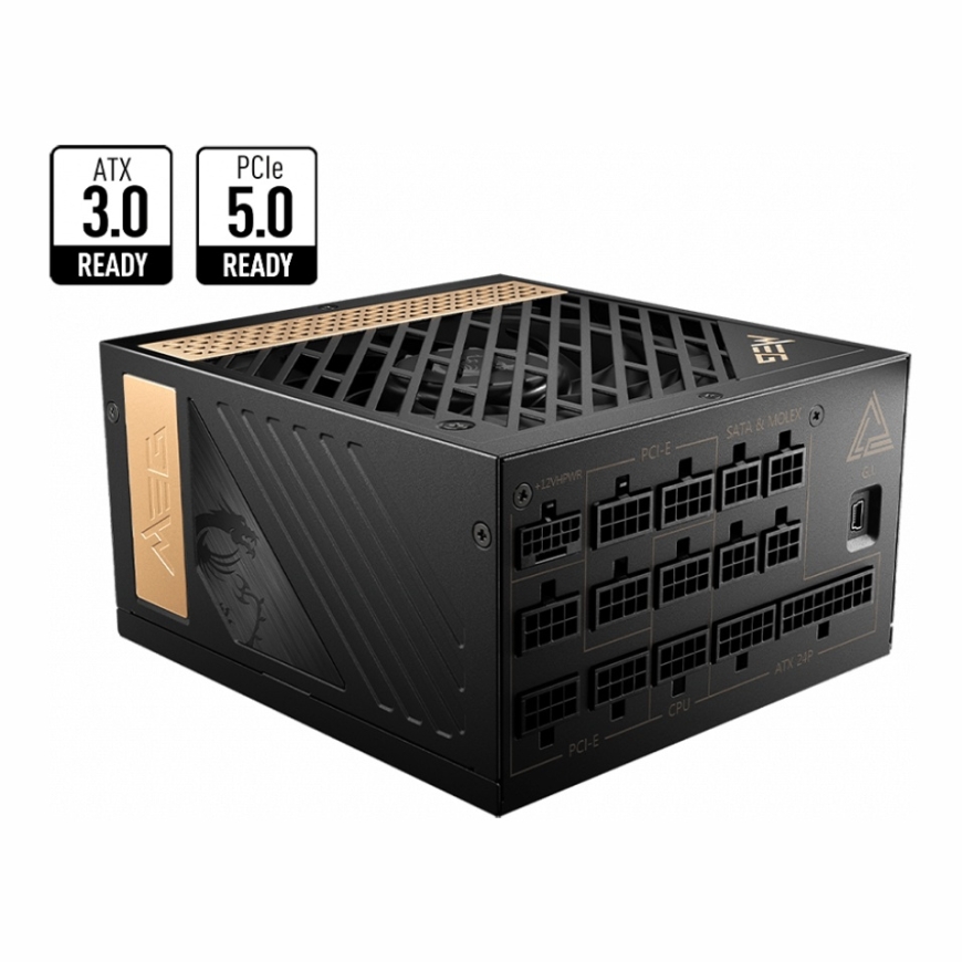 MSI MEG AI1300P PCIE5 блок питания 1300 W 24-pin ATX ATX Черный