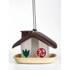 Bird feeding station for wild birds Domek Plastia 16.5x21x15cm brown