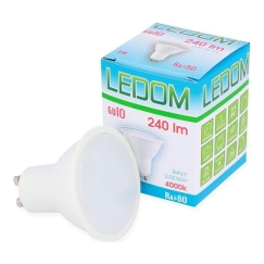 GU10 LED bulb 230Vac 3W neutral white 240lm LED