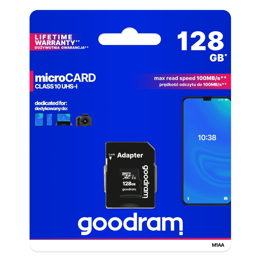 Goodram M1AA 128 GB MicroSDXC UHS-I Klasės 10 – 5