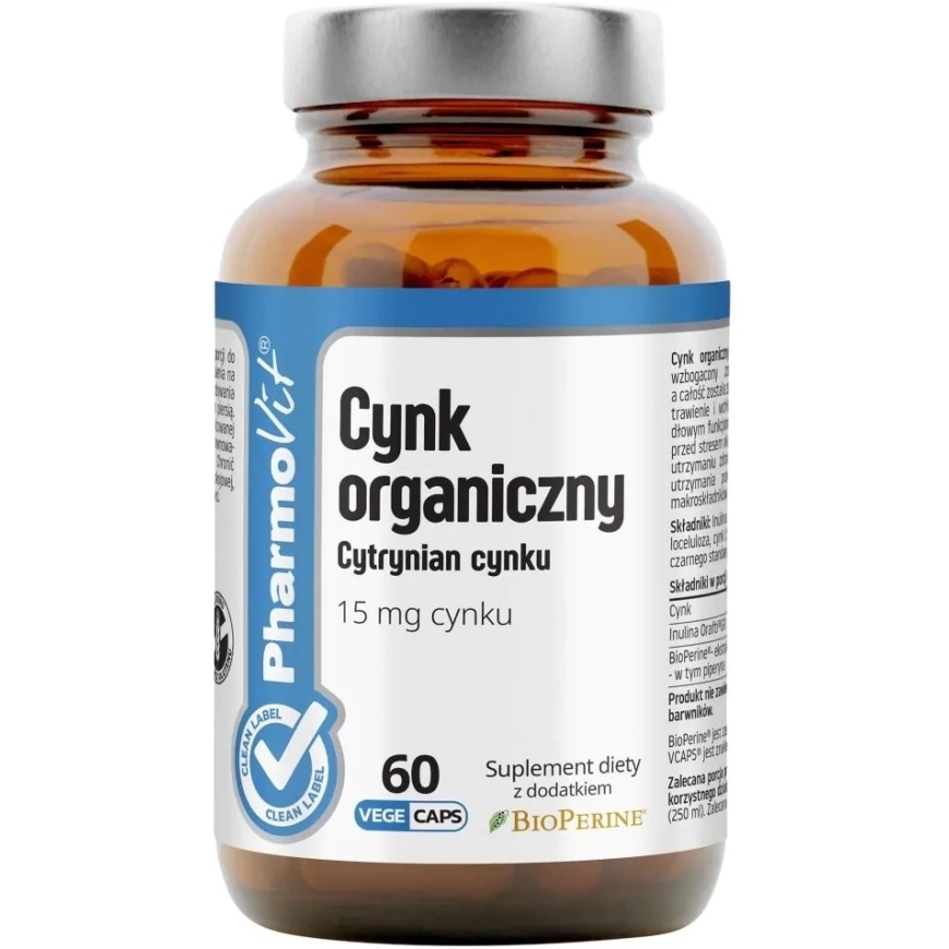 Pharmovit organiskā cinka uztura bagātinātājs 60