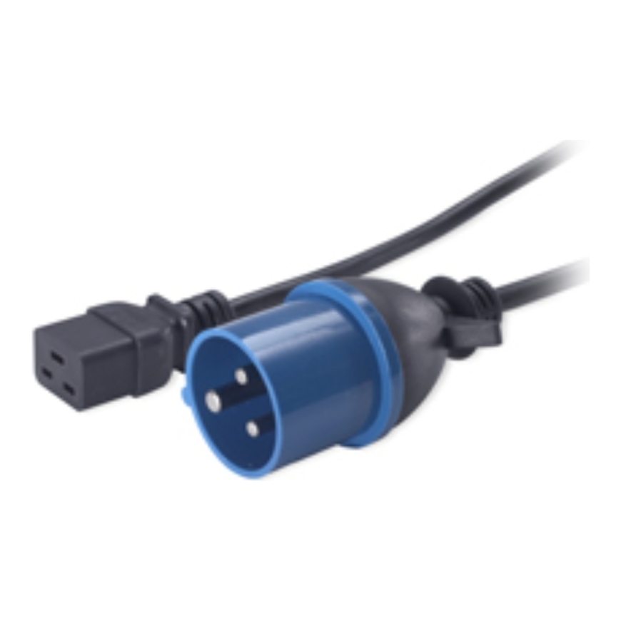APC C19/IEC309 2.5m Must 2,5 m C19 pistikut