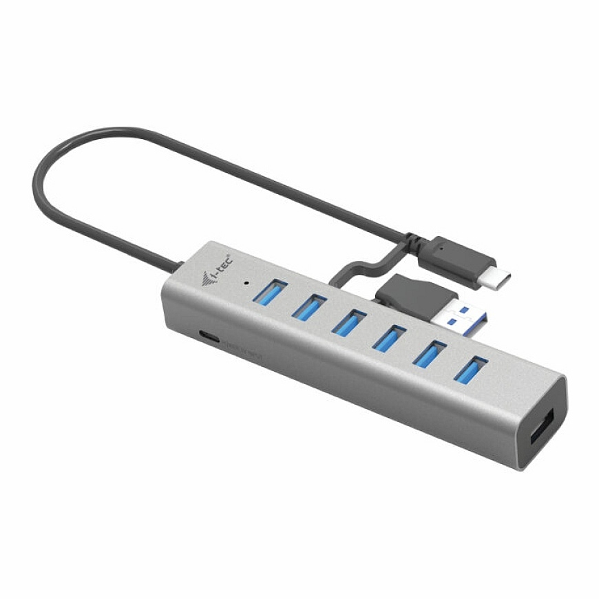 i-tec C31HUBMETAL703 sąsajos šakotuvas USB 3.2 Gen 1 (3.1 Gen 1) Type-C 5000 Mbit/ai Pilka – 2