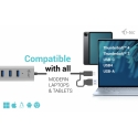 i-tec C31HUBMETAL703 interfeisa centrmezgls USB 3.2 Gen 1 (3.1 Gen 1) Type-C 5000 Mbit/s Pelēks
