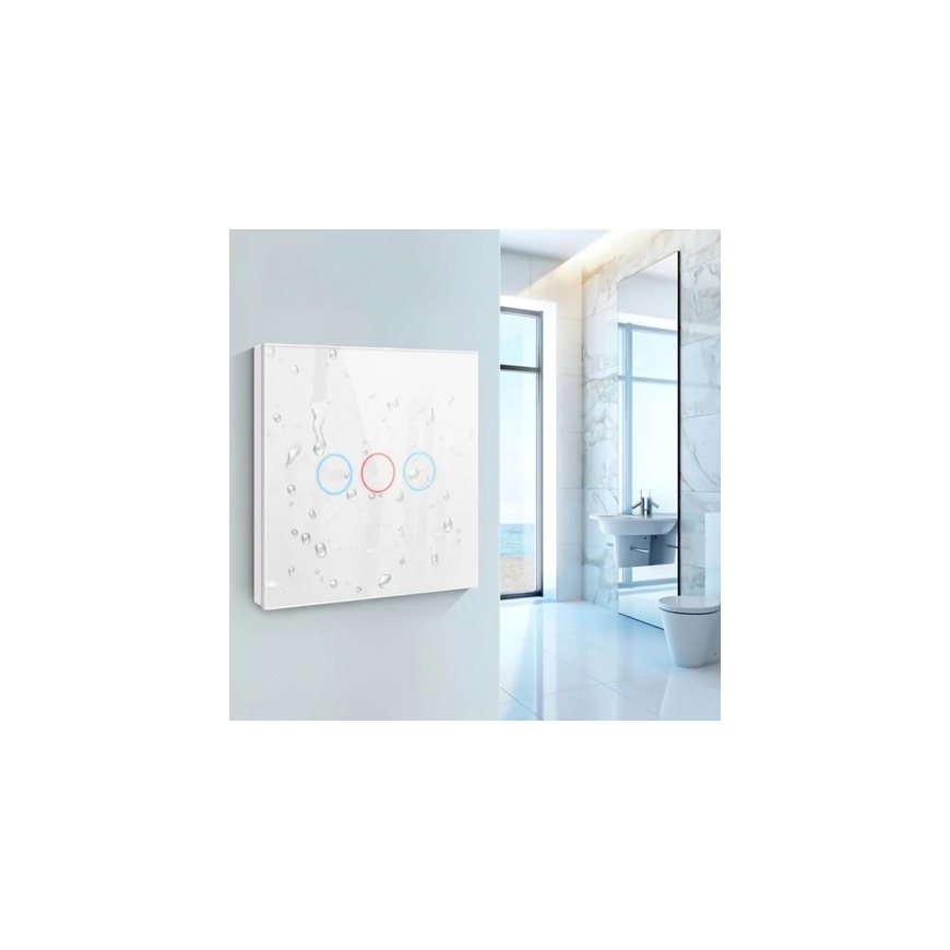 Avatto TS02-EU-W3 Glass Wi-Fi Light Switch – 3