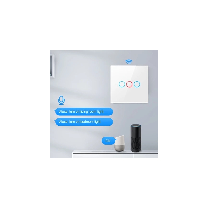 Avatto TS02-EU-W3 Glass Wi-Fi Light Switch – 4