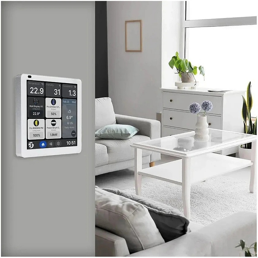 Shelly Wall Screen X1i Silver – smart 4″ wall control screen – 5