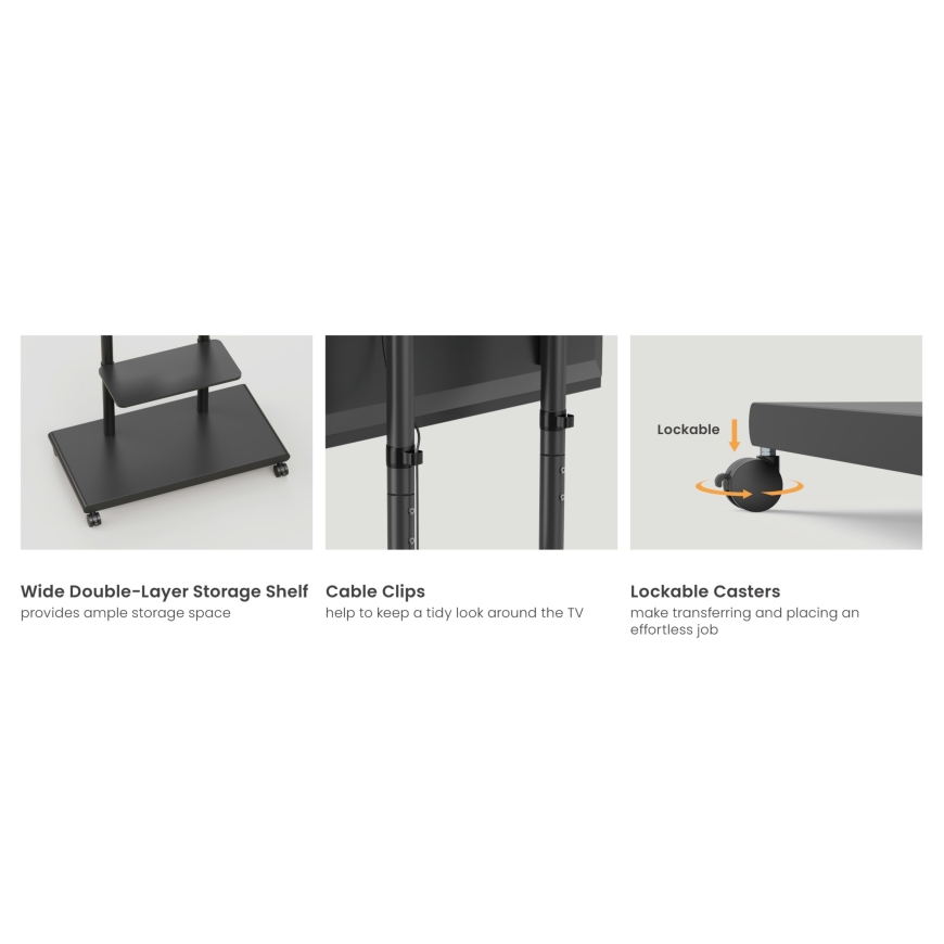 Equip 650635 TV-kiinnike 2,29 m (90") Musta – 4