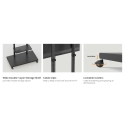 Equip 50"-90" Mobile TV Trolley with Pegboard Shelf Equip 50"-90" Mobile TV Trolley with Pegboard Shelf