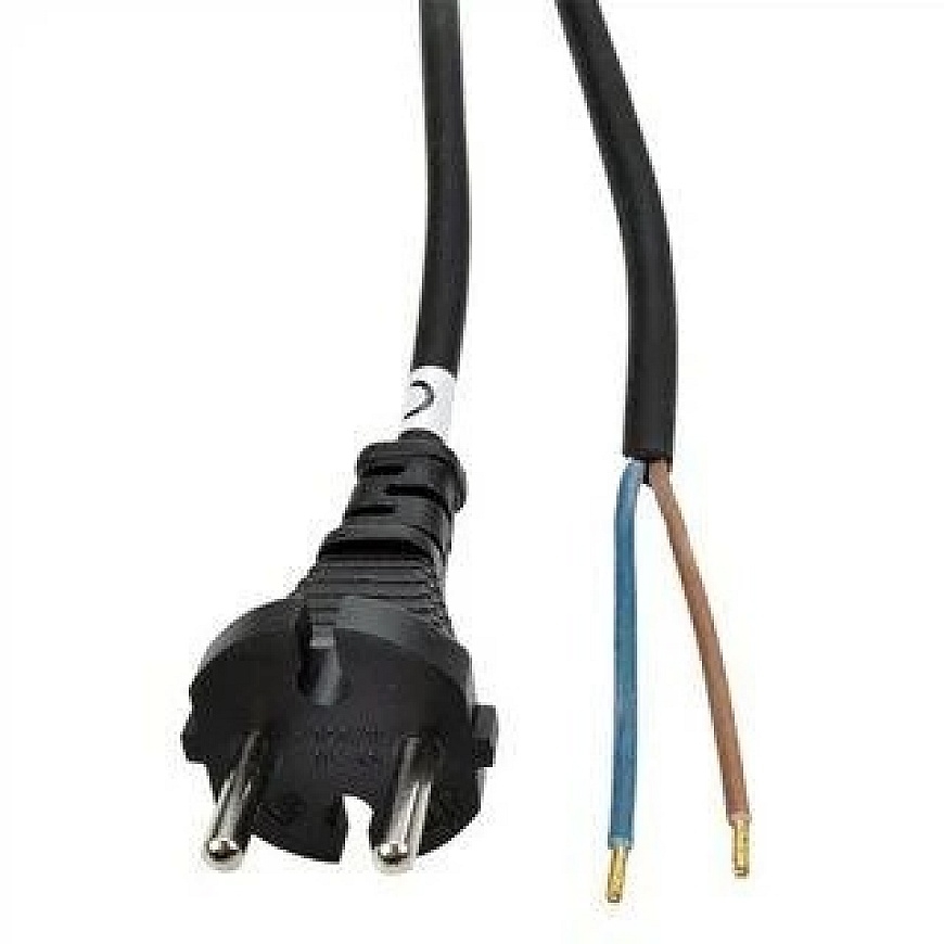 Solight flekso kaabel, 2x 1mm2, kummist, must, 5m