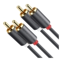 Ugreen 10520 audio kabelis 5 m 2 x RCA Melns