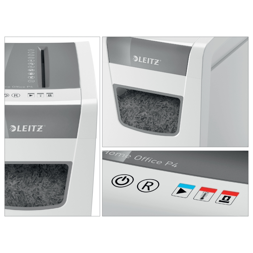 Leitz IQ Slim Office P-4 измельчитель бумаги Перекрестная резка 22 cm Белый – 4