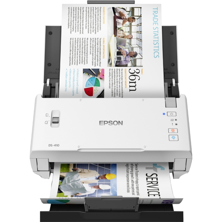 Epson WorkForce DS-410 Sheet-fed skaitytuvas 600 x 600 DPI A4 Juoda, Balta