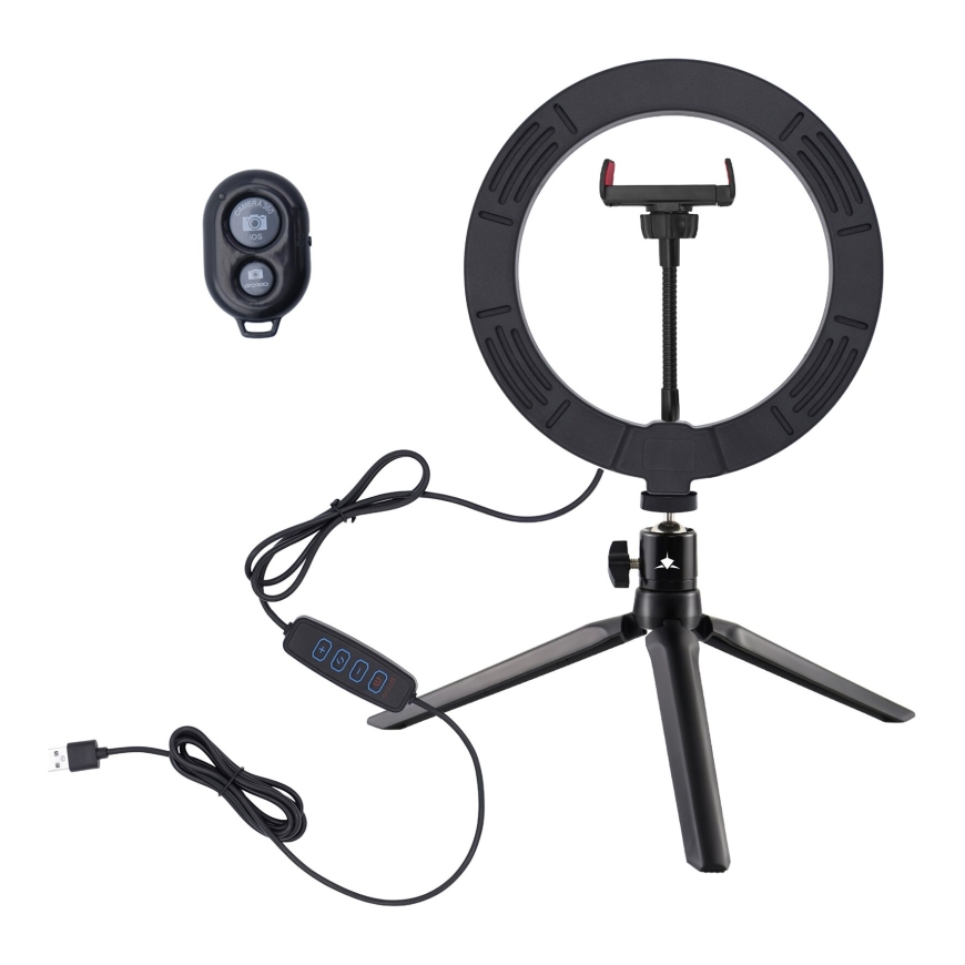 White Shark MOONLIGHT-2 RL-08 Ring LED Light 21cm, Black/White – 3