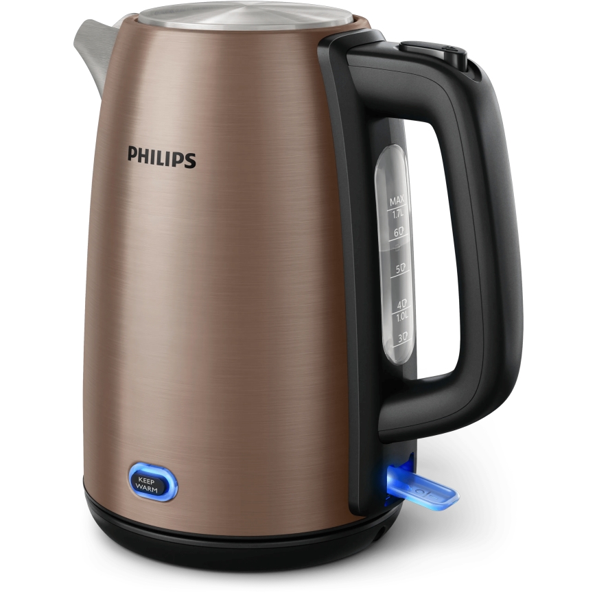 Philips Viva Collection HD9355/92 electric kettle 1.7 L 1900 W Black, Copper