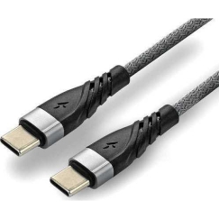 USB-C Latausjohto – everActive CBB-1CG, 3 A, 480 Mbps, 1 m, Harmaa