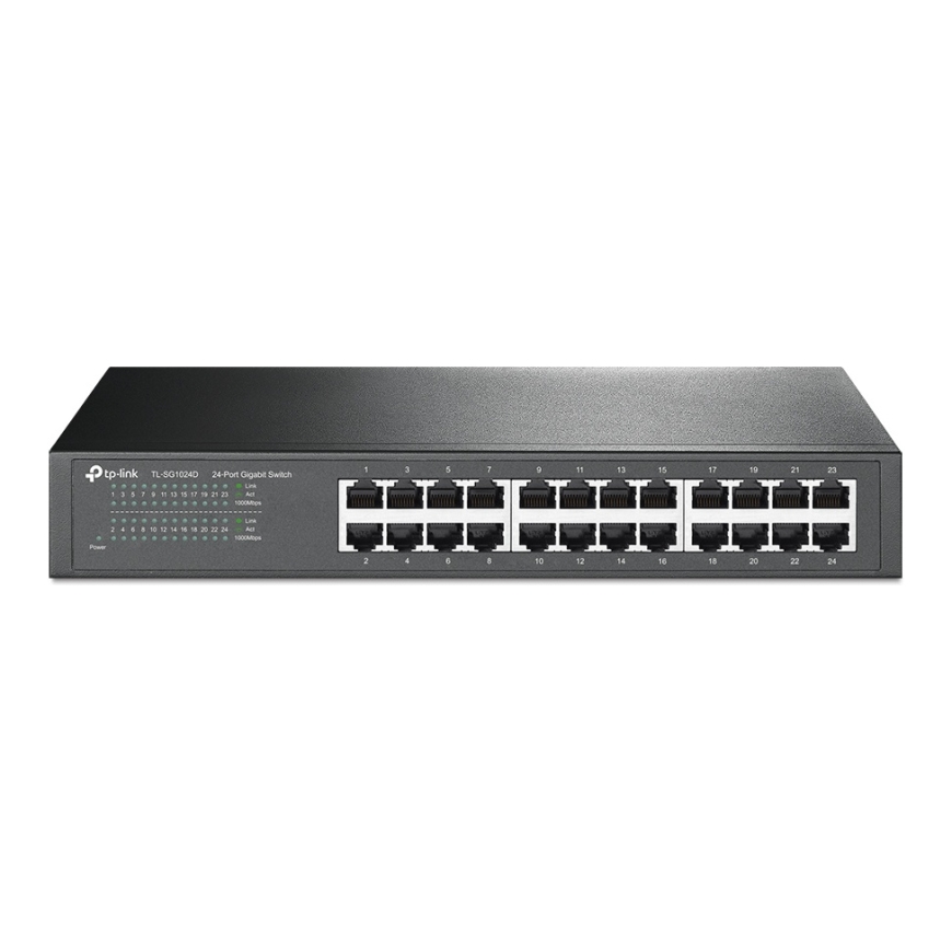 TP-Link TL-SG1024D сетевой коммутатор Неуправляемый Gigabit Ethernet (10/100/1000) Серый