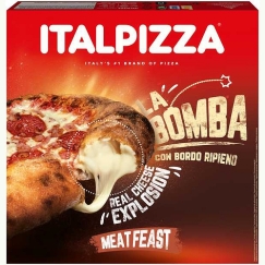 Šaldyta pica ITALPIZZA, La Bomba Meat Feast, 470 g