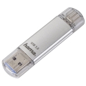 Hama C-Laeta USB atmintukas 64 GB USB Type-A / USB Type-C 3.2 Gen 1 (3.1 Gen 1) Sidabras Hama C-Laeta USB atmintukas 64 GB USB Type-A / USB Type-C 3.2 Gen 1 (3.1 Gen 1) Sidabras