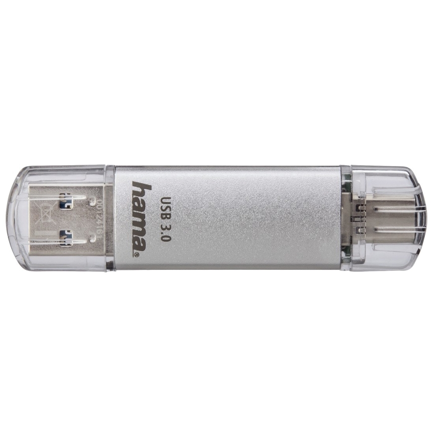 Hama C-Laeta USB atmintukas 64 GB USB Type-A / USB Type-C 3.2 Gen 1 (3.1 Gen 1) Sidabras – 2