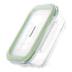 Fissman Talpykla ar vāciņu 15x11x6 cm / 370 ml (borosilikāta stikls)