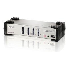 ATEN CS1734B-AT-G KVM jungiklis Juoda, Metalinis