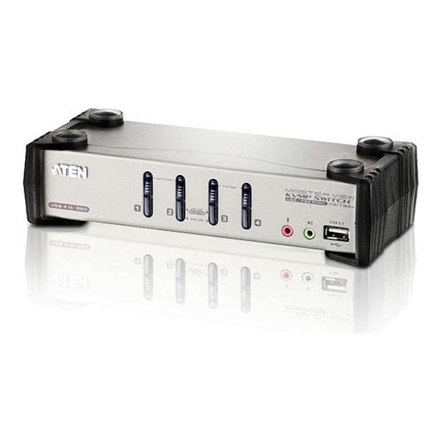 ATEN CS1734B-AT-G KVM-kytkin Musta, Metallinen