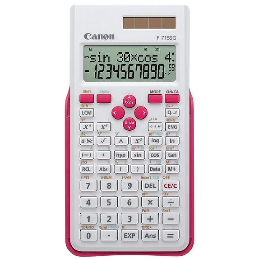 Canon F-715SG kalkulaator Tasku Teaduslik kalkulaator Roosa, Valge