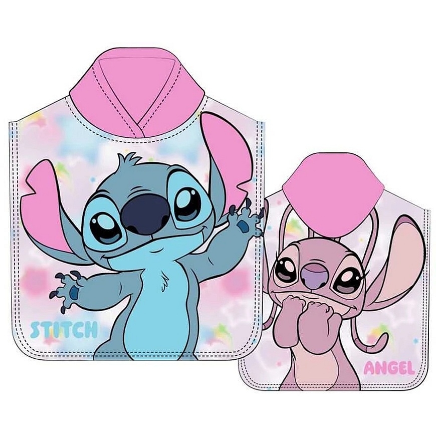 Disney Stitch un Angel mikrofibra pončo