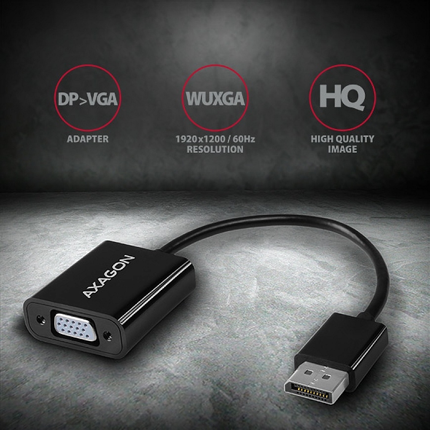 Axagon RVD-VGN video cable adapter 0.15 m DisplayPort VGA (D-Sub) Black – 2