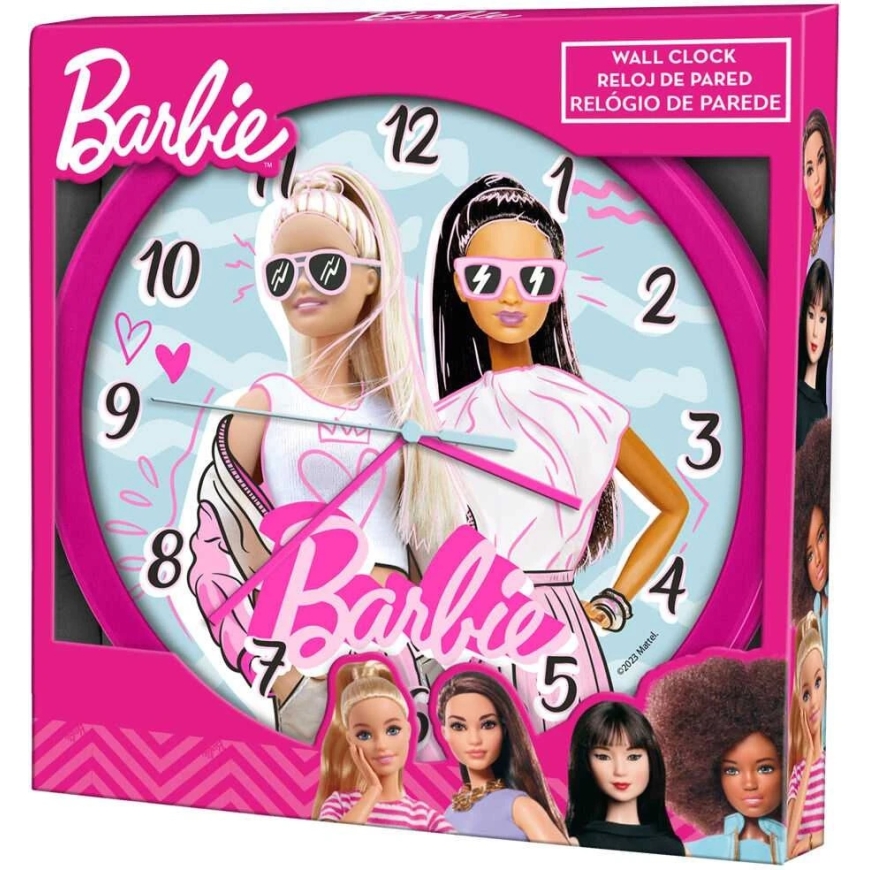 KIDS Barbie sienas pulkstenis