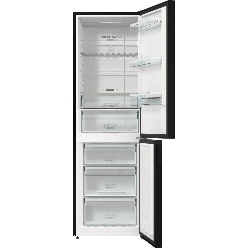 Gorenje NRK6192ABK4 fridge-freezer Freestanding 302 L E Black – 4