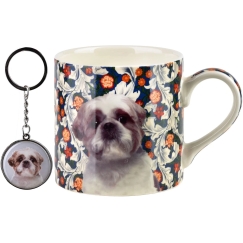 Affek Design NOYA mug with keychain 380ml 9x13x9cm Shih Tzu