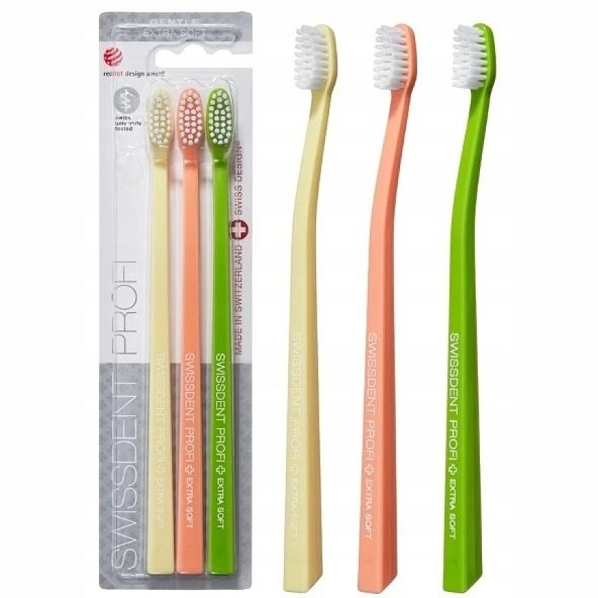 Swissdent Profi Gentle Extra Soft hambaharjad 2 tk + 1 tk