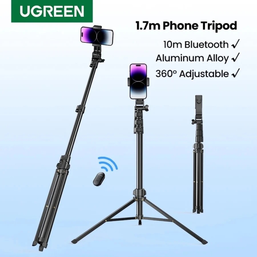 Ugreen 15062 selfiekeppi Älypuhelin Musta – 4