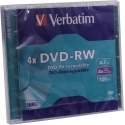 Verbatim DVD-RW Matt Silver 4x 4,7 GB 1 tk Verbatim DVD-RW Matt Silver 4x 4,7 GB 1 tk