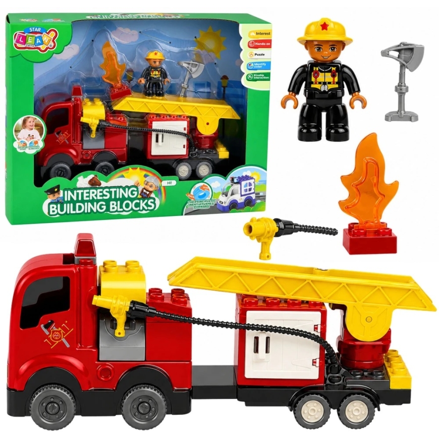 LEAN Toys Lean Toys Ugunsdzēsēja komplekts