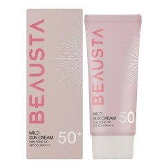 BEAUSTA Mild Sun Cream Pink Tone-Up SPF50+, 50 ml