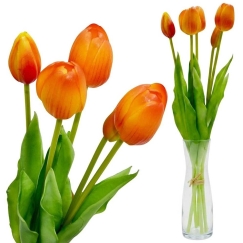 Saska Garden orange tulip bouquet, 39 cm
